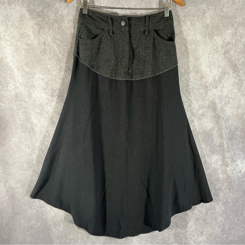 Bleu Blanc Rouge Maxi Skirt Women EU 38 Black Gray Lined Pockets Made In France
